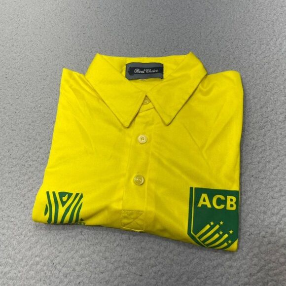 Australia Cricket Jersey Mens Medium Yellow ACB ICC World Cup National Team 40 - Picture 1 of 16